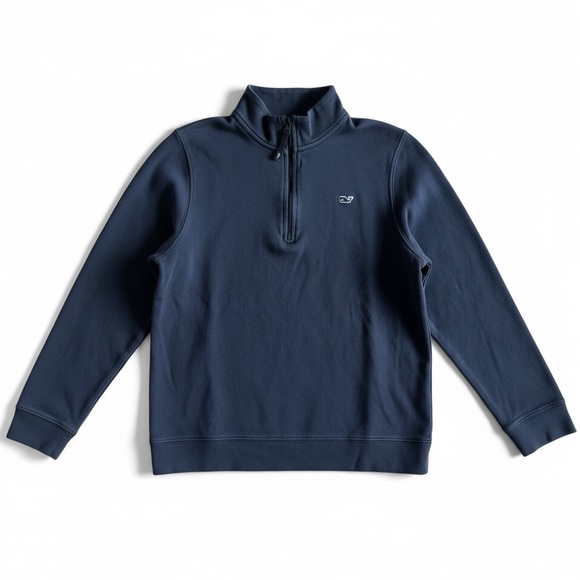 Vineyard Vines Other - Vineyard Vines Classic Cotton 1/4 Zip Pullover Preppy Coastal School Navy Kids M